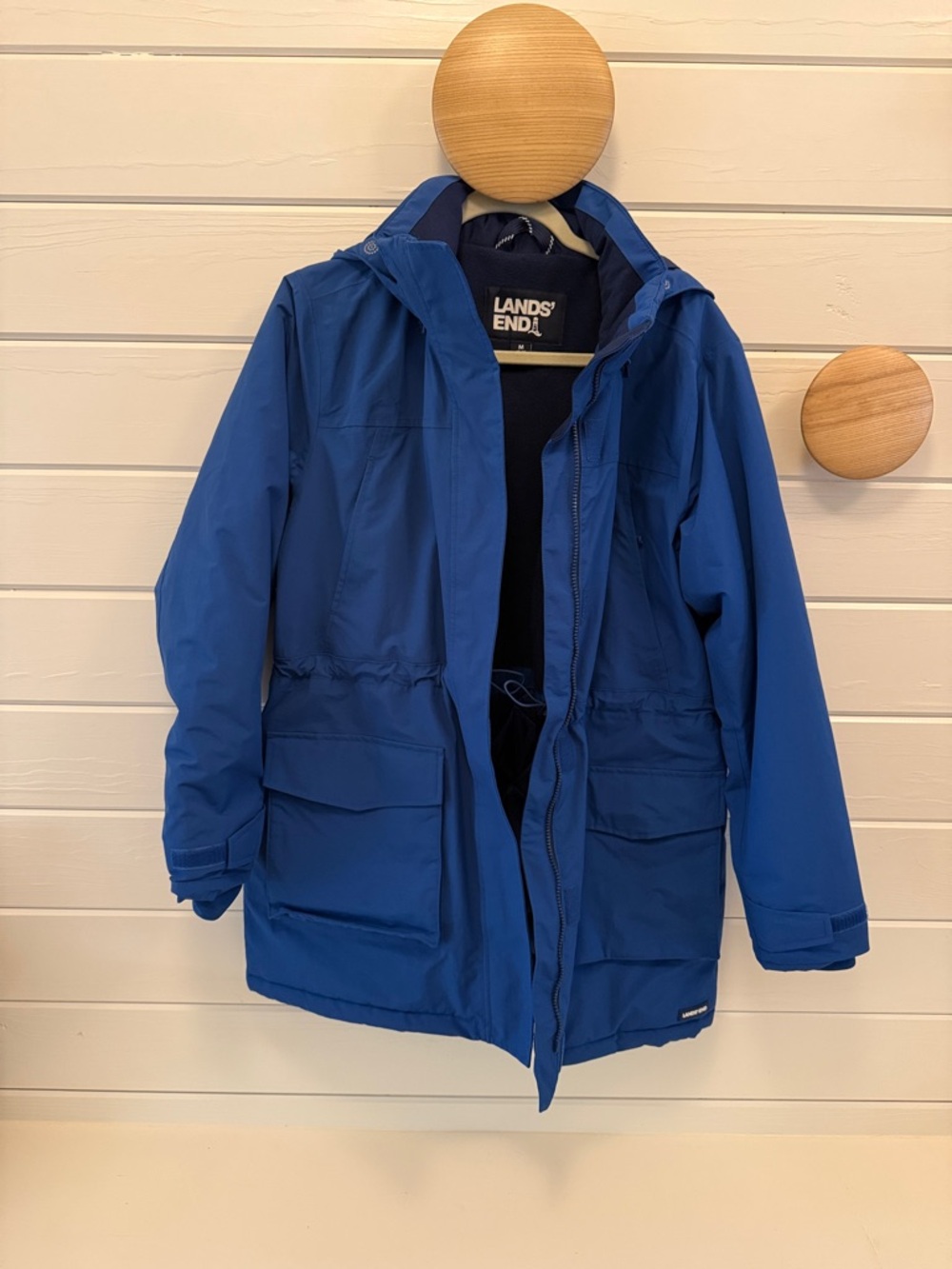 Lands' End Women’s Insulated Squal Parka Jacket in Ocean Blue Never Worn